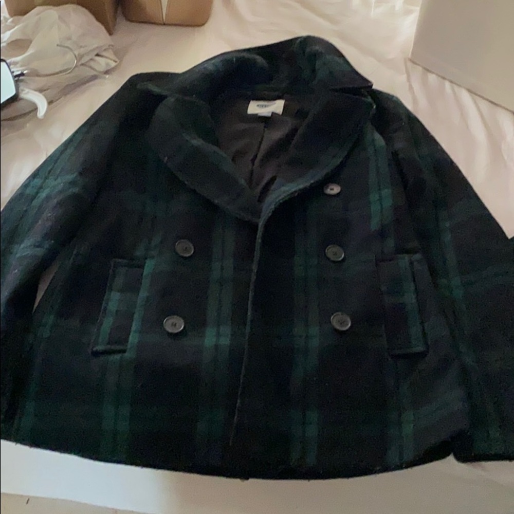 Black and green coat
